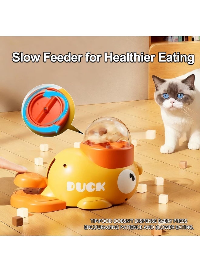 Dog Interactive Treat Dispenser Toy, Food Puzzle Slow Feeder, 2-in-1 Durable Cute Duck Shaped Design for Small Medium Dogs and Cats, Interactive IQ Training Reduces Bloating - Image 4